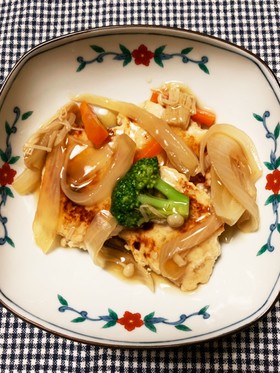 野菜餡かけ 豆腐ハンバーグ ♫
