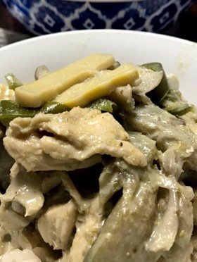 簡単!ナスと鶏肉のグリーンカレー