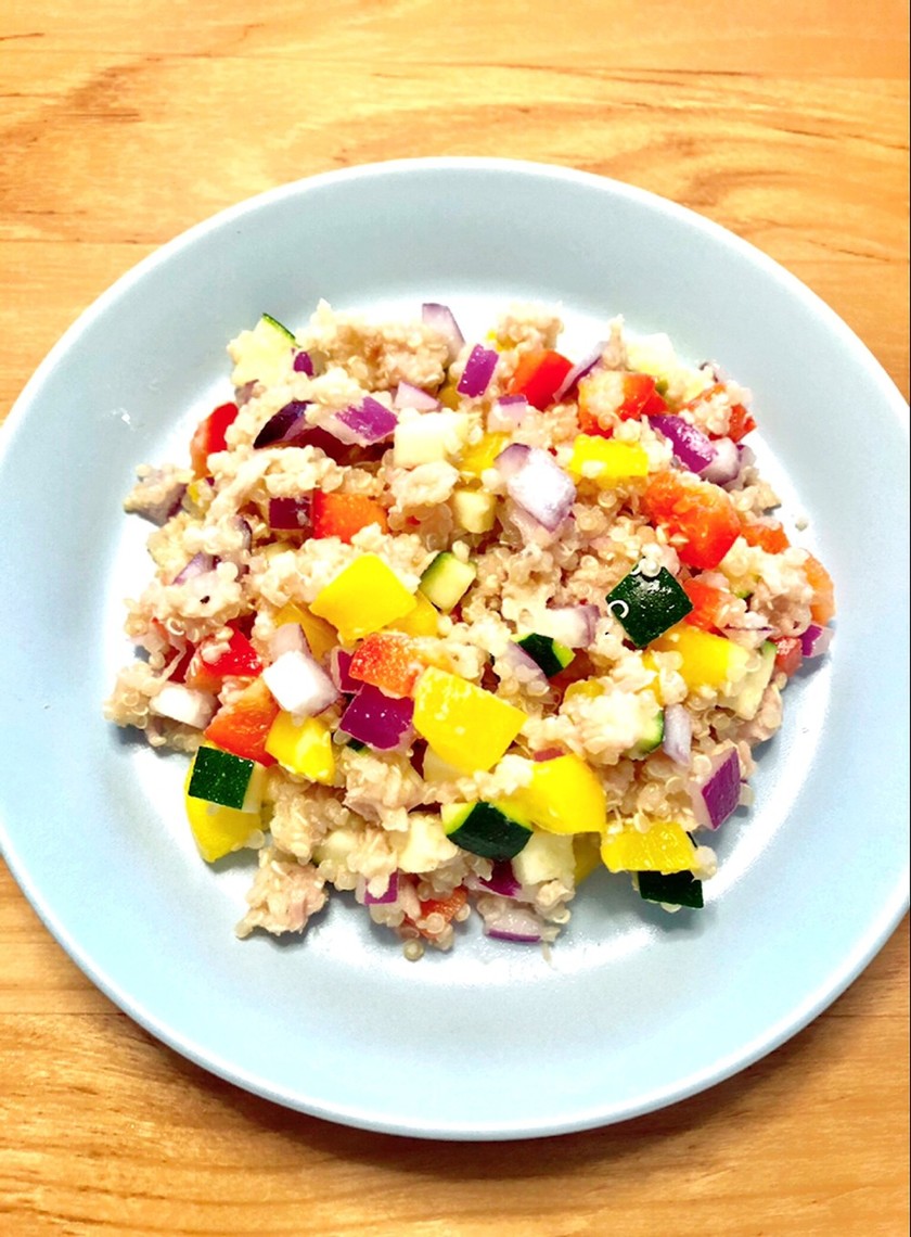 鶏ひき肉とキヌアのサラダのレシピ