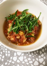 【常備菜】トマトの麺つゆ漬け