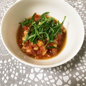 【常備菜】トマトの麺つゆ漬け