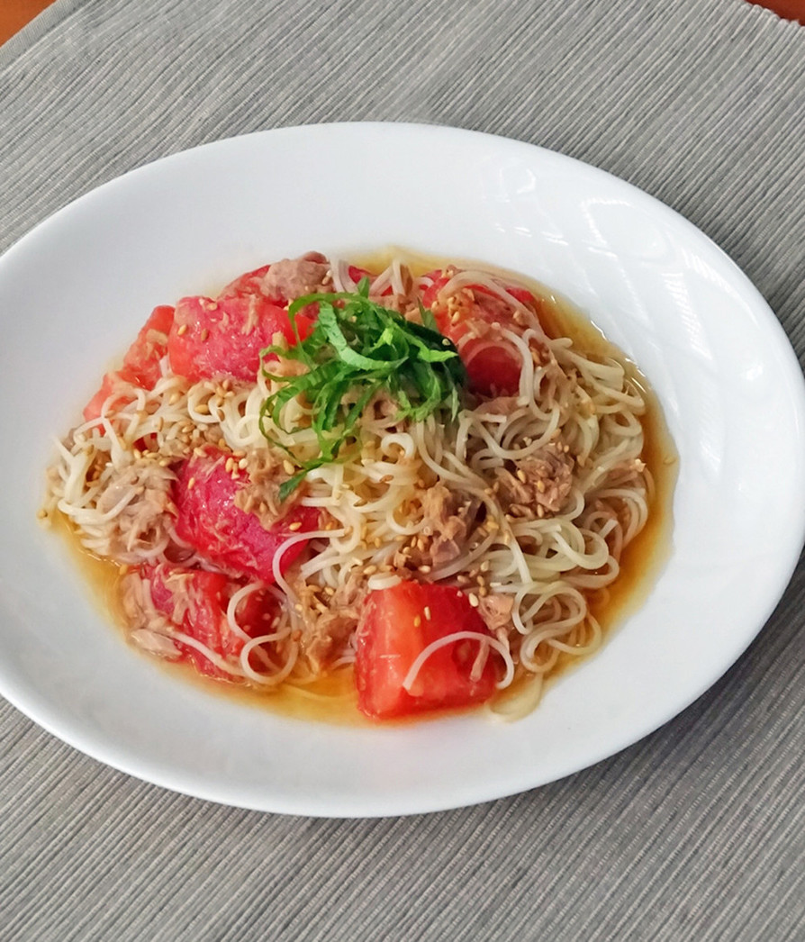 【冷製】トマトとツナのイタリアンそうめんの画像