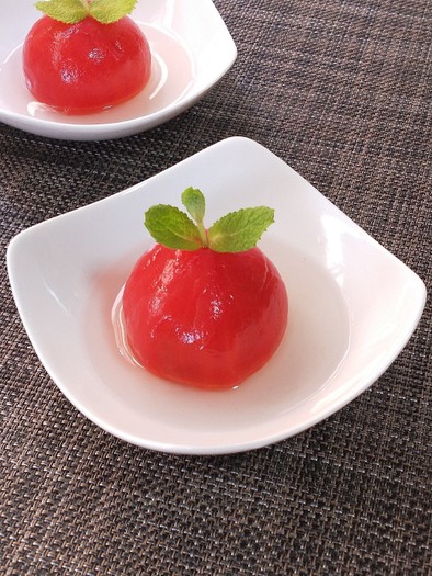 夏のヘルシーデザート☆トマトのコンポートの写真