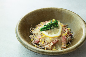レモンと玉ねぎのとろっとクリームパスタ