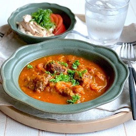 脂肪燃焼スープアレンジ*牛肉トマト煮込み