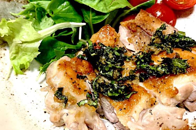 簡単 カリカリ バジルチキン レシピ 作り方 By Mayuの薬味レシピ クックパッド 簡単おいしいみんなのレシピが350万品