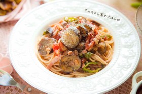 キムチの素で簡単⁂夏野菜のアラビアータ