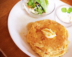 糖質制限!おからパウダーの豆乳パンケーキ