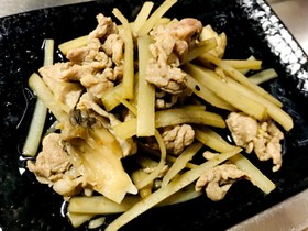 まいたけ入り♡豚肉とごぼうのきんぴら