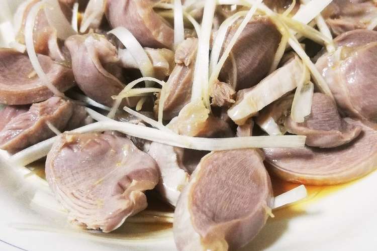 砂肝の辛ポン酢ネギ合え レシピ 作り方 By 美食家ｘ クックパッド 簡単おいしいみんなのレシピが349万品