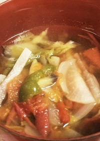 夏野菜たっぷりトマトのスープ