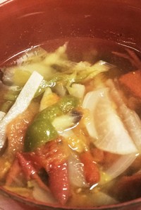 夏野菜たっぷりトマトのスープ