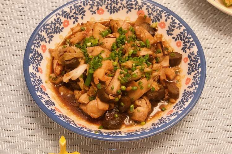 茄子キャベツと鶏肉のポン酢炒め レシピ 作り方 By まっちゃズボラ飯 クックパッド