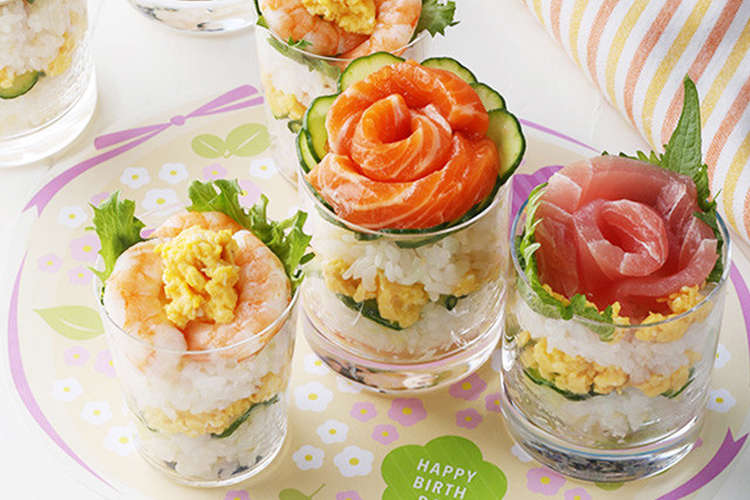 お誕生日を華やかに 花束のカップちらし レシピ 作り方 By Pixus クックパッド