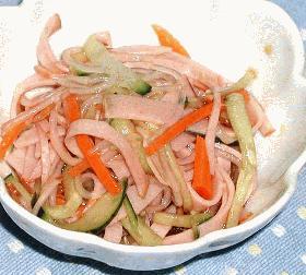ハムとはるさめの中華風和えもの