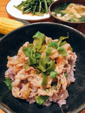 ズボラ飯♡ネギ塩豚丼
