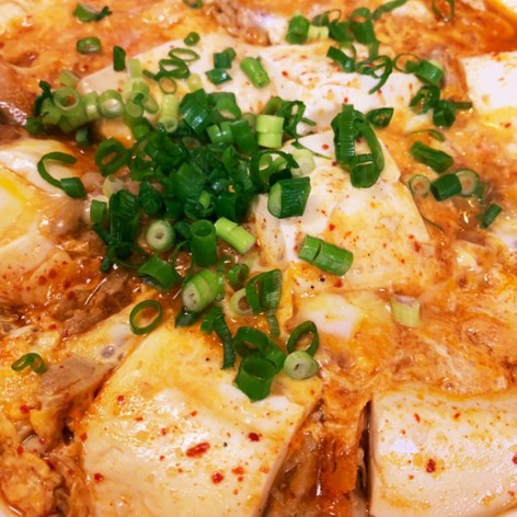 キムチと焼肉のタレで韓国風肉豆腐♬