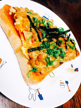 餡掛けかに玉×納豆 ボリューム食パン