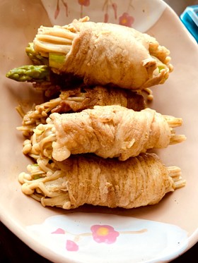 簡単カレー味肉巻き