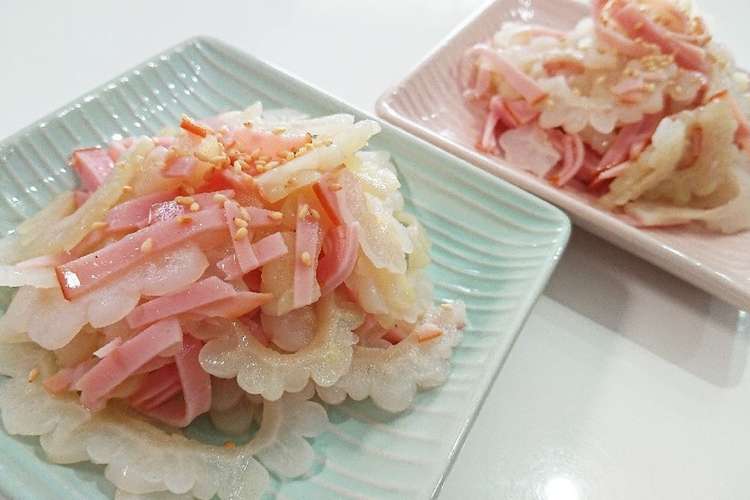 白ゴーヤとハムの中華サラダ！