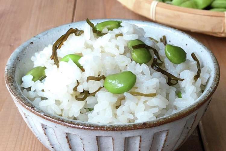 簡単 枝豆と塩昆布のごはん レシピ 作り方 By 梅ミッキー クックパッド