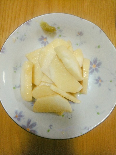 長芋のサクサク麺つゆ漬け～ワサビを添えての写真