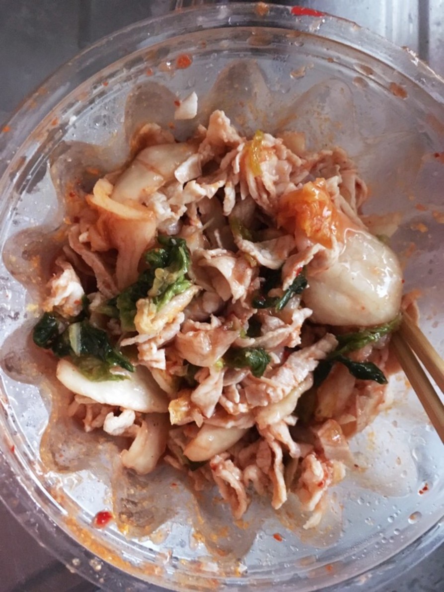 キムチ豚サラダの画像
