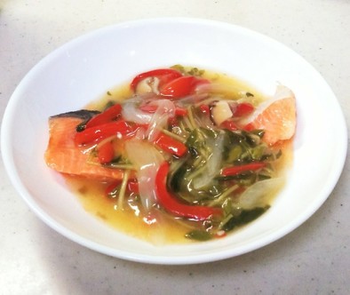 蒸し魚の塩野菜あんかけの写真