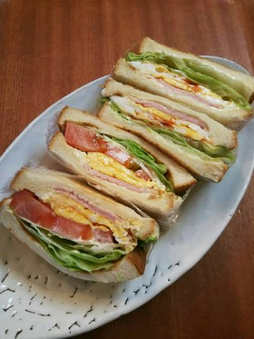 ホットサンド トマト ハム 玉子 チーズ
