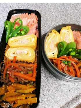 鮭と白滝きんぴらの男子弁当☆