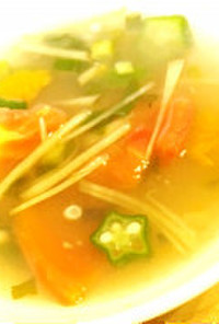 夏野菜の生姜スープ