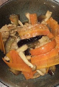 豚バラ肉と茄子のバルサミコ酢炒め