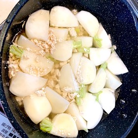 優しい味 カブのそぼろ煮