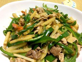 じゃがいも 青椒肉絲 もどき