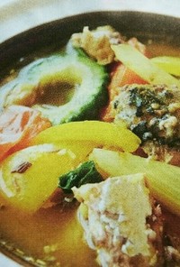 鯖と夏野菜のスープカレー