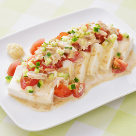 豆腐とツナのごまドレ変わり冷奴