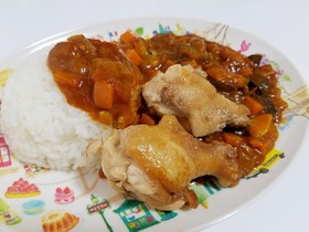 ゴロゴロ夏野菜の無水カレー
