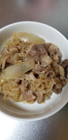 節約つまみ おかず 白滝 牛丼 牛皿 By 飛んでぶー