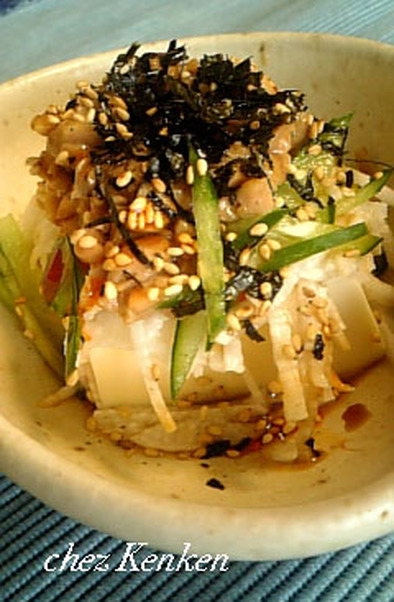 お肌つるつる☆豆腐の納豆サラダの写真
