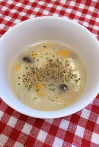 沖縄 ステーキ屋さんの白いスープ