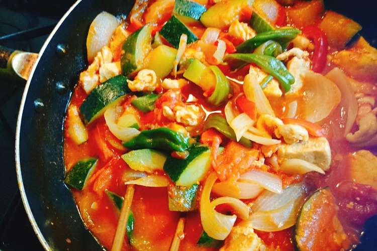 簡単 夏野菜と鶏胸のトマト煮込み レシピ 作り方 By ｱｽ クックパッド 簡単おいしいみんなのレシピが349万品