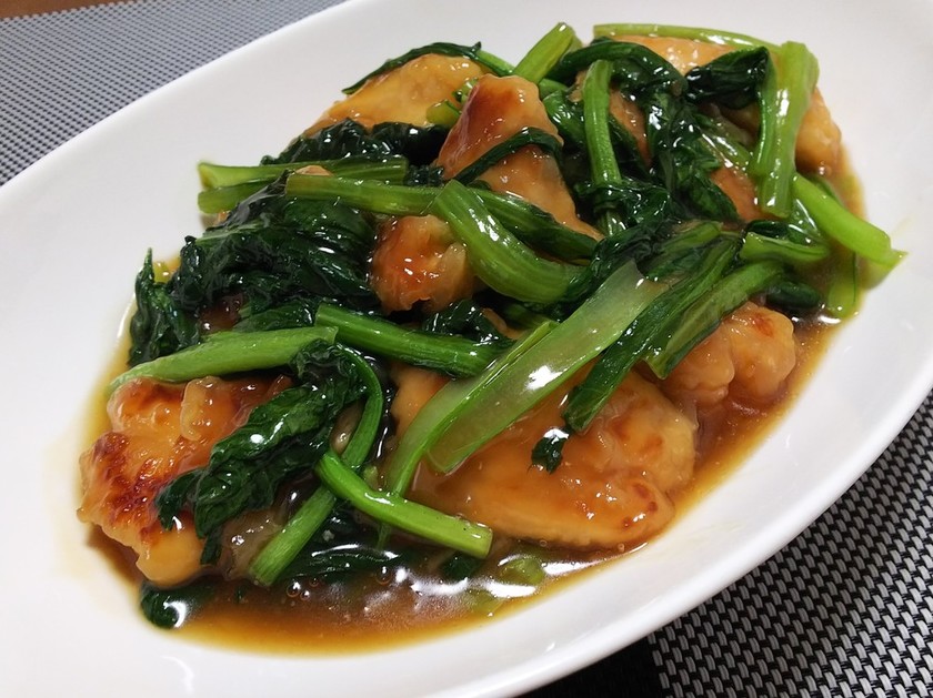 簡単！むね肉と小松菜のとろみ中華炒め by もへほっぺ 【クックパッド】 簡単おいしいみんなのレシピが346万品