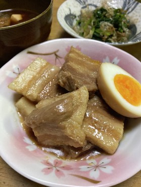 圧力鍋不要!レンチン10分時短♪豚の角煮
