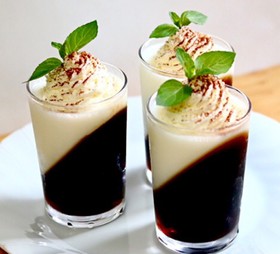 コーヒーゼリー&ミルクゼリー*斜めゼリー