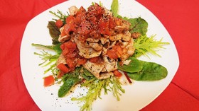 スパイス香る~豚しゃぶの♪トマト和え♪