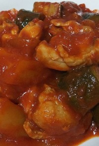 鶏肉と野菜のトマト煮