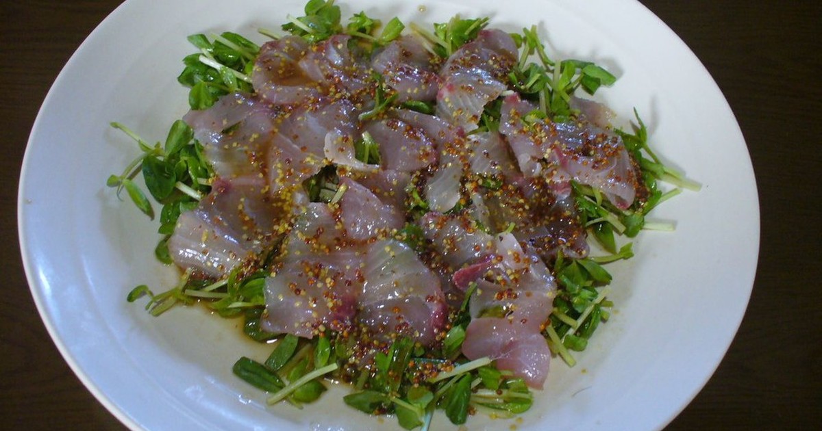 夏マサのカルパッチョ レシピ 作り方 By 釣三丸船長 クックパッド 簡単おいしいみんなのレシピが361万品