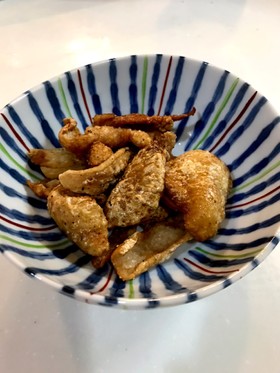 鶏皮パリパリ揚げ&皮の下処理