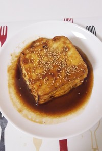 豆腐1丁丸々使った照り焼き豆腐ステーキ！