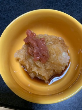 快腸目指して!大根おろしと梅のめんつゆ